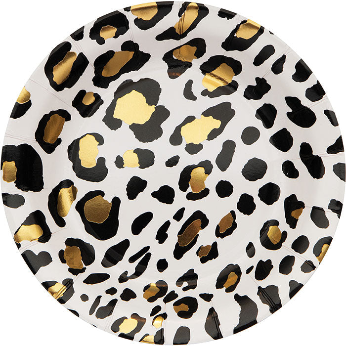 96ct Bulk Leopard Dessert Plates