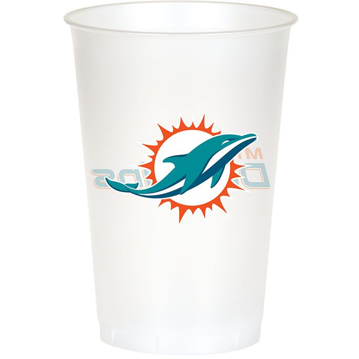 96ct Bulk Miami Dolphins 20 oz Plastic Cups