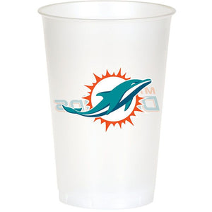 Miami Dolphins Plastic Cup, 20oz 8ct by Creative Converting