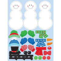 48ct Bulk Build A Snowman Stickers