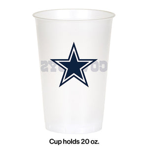 Dallas Cowboys Plastic Cup, 20Oz, 8 ct Party Decoration