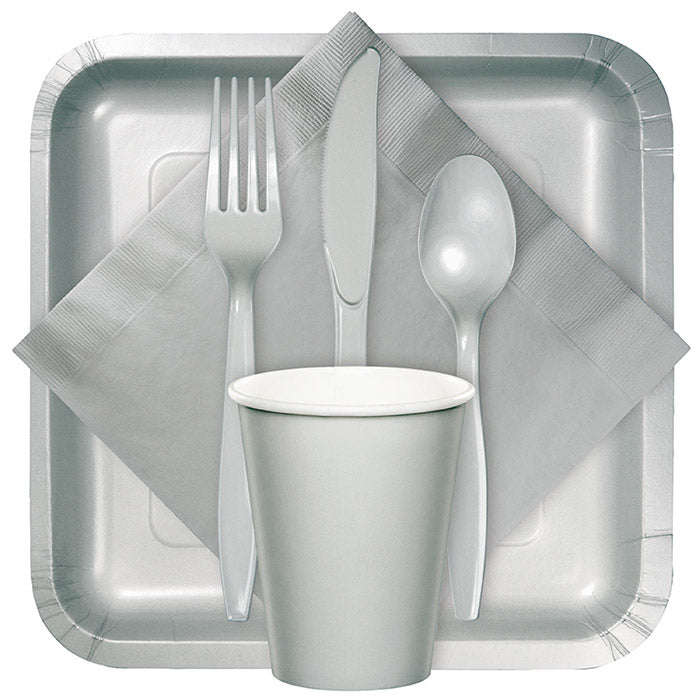 288ct Bulk Shimmering Silver Plastic Forks