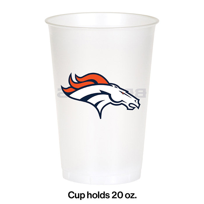96ct Bulk Denver Broncos 20 oz Plastic Cups