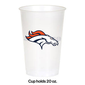 Denver Broncos Plastic Cup, 20Oz, 8 ct Party Decoration