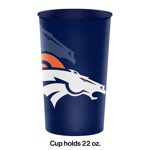 20ct Bulk Denver Broncos 22 oz Plastic Stadium Cups