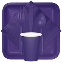 1200ct Bulk Purple Beverage Napkins 2 ply