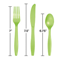 288ct Bulk Fresh Lime Assorted Plastic Cutlery