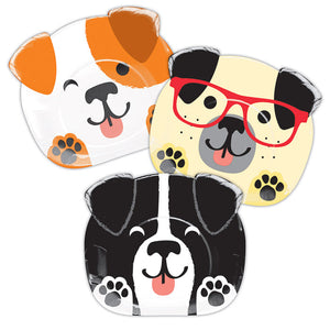 Dog Party Shaped Plate 9" Assorted Dogs, 8 ct by Creative Converting