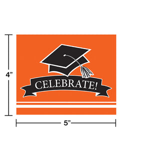 75ct Bulk Graduation School Spirit Orange Invitations
