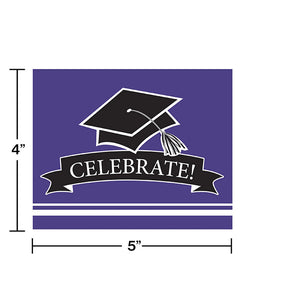 75ct Bulk Graduation School Spirit Purple Invitations