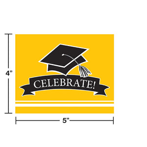 75ct Bulk Graduation School Spirit Yellow Invitations