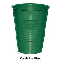 240ct Bulk Emerald Green 16 oz Plastic Cups