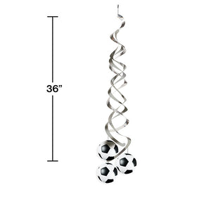 Soccer Deluxe Danglers, 2 ct Party Decoration