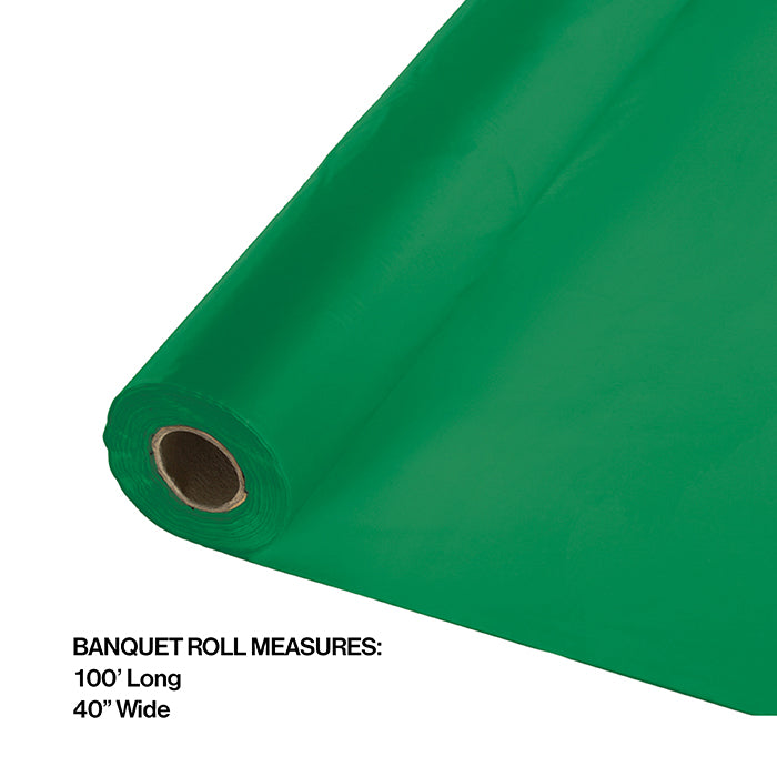 100 ft by 40 inch Emerald Green Banquet Table Roll