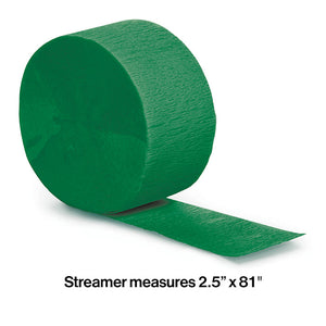 12ct Bulk Emerald Green Crepe Streamer