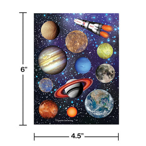Space Blast Stickers, 4 ct Party Decoration