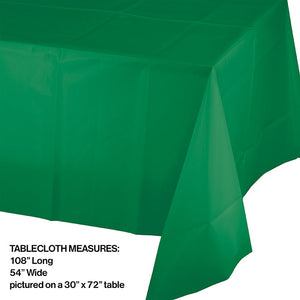 Emerald Green Tablecover Plastic 54" X 108" Party Decoration