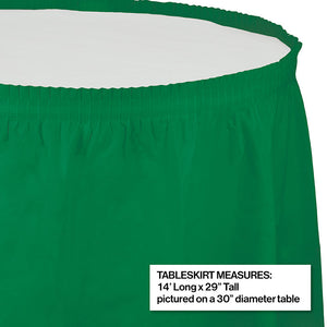 Emerald Green Plastic Tableskirt, 14' X 29" Party Decoration