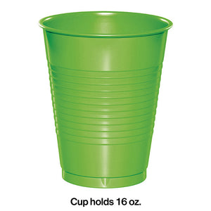 Fresh Lime Green Plastic Cups, 20 ct Party Decoration