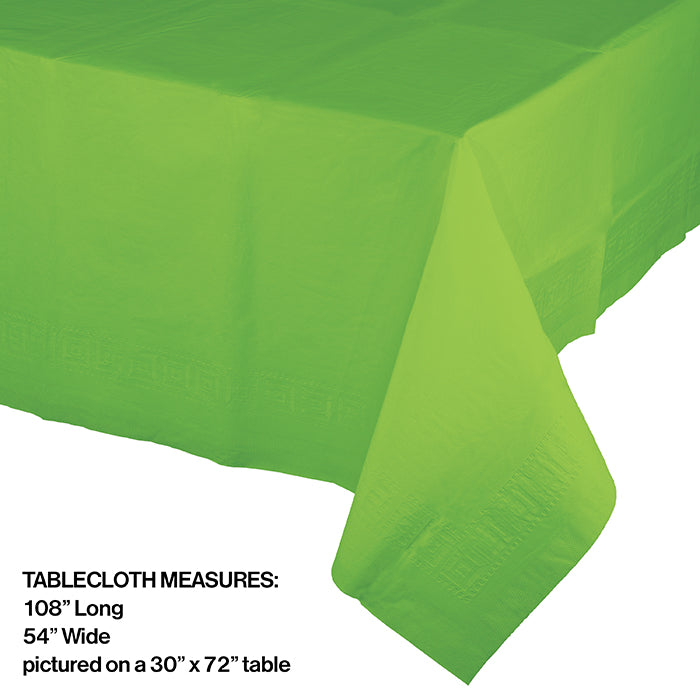 Bulk 6ct Fresh Lime Paper Table Covers 54" x 108" 
