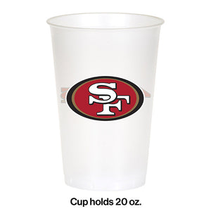 San Francisco 49Ers Plastic Cup, 20Oz, 8 ct Party Decoration