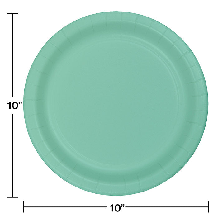 Bulk 240ct Fresh Mint Green Sturdy Style Paper Banquet Plates 10.25 inch 
