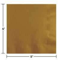 600ct Bulk Glittering Gold 2 ply Beverage Napkins