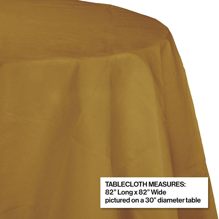 Bulk 12ct Glittering Gold Round Paper Table Covers 82 inch 