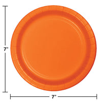 96ct Bulk Value Friendly Sunkissed Orange Dessert Plates