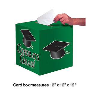 6ct Bulk Graduation Card Boxes Green