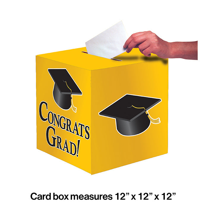 6ct Bulk Graduation Card Boxes Yellow
