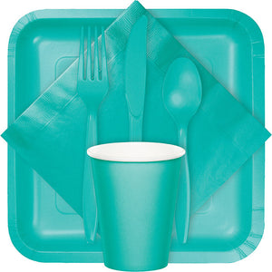 Teal Lagoon Dinner Napkins 2Ply 1/8Fld, 50 ct Party Supplies