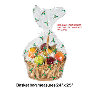 12ct Bulk Holly Basket Bags