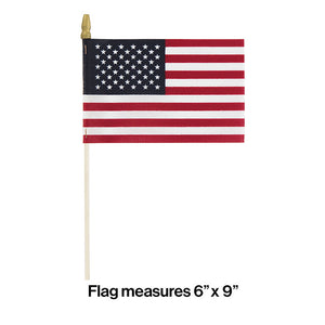 Cloth Usa Flag, 4" X 6" Party Decoration