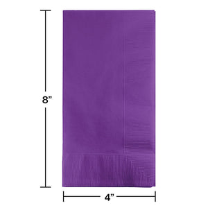 Amethyst Dinner Napkins 2Ply 1/8Fld, 50 ct Party Decoration
