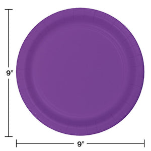 Amethyst Purple Paper Plates, 24 ct Party Decoration