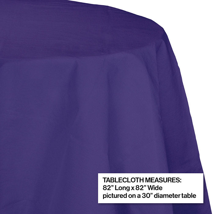 Bulk 12ct Purple Round Paper Table Covers 82 inch 