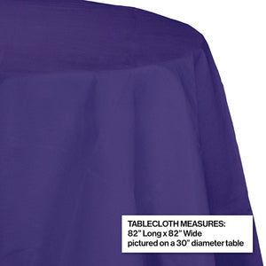 12ct Bulk Purple Round Paper Table Covers