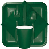 288ct Bulk Hunter Green Plastic Knives