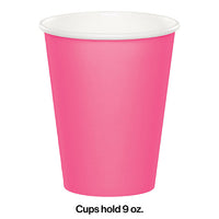 240ct Bulk Candy Pink 9 oz Hot & Cold Cups