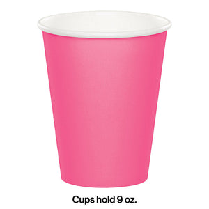 240ct Bulk Candy Pink 9 oz Hot & Cold Cups