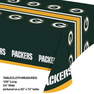 12ct Bulk Green Bay Packers Table Covers