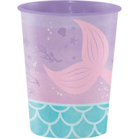 12ct Bulk Iridescent Mermaid Party 16 oz Favor Cups