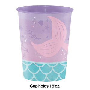 Mermaid Shine Plastic Keepsake Cup 16 Oz. Party Decoration
