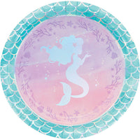 96ct Bulk Iridescent Mermaid Party Dinner Plates