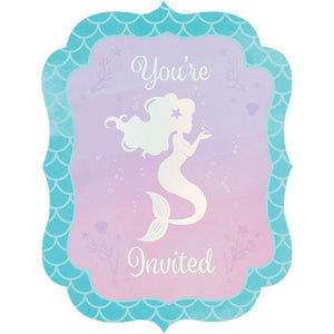 48ct Bulk Iridescent Mermaid Party Invitations