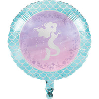 10ct Bulk Iridescent Mermaid Party Mylar Balloons