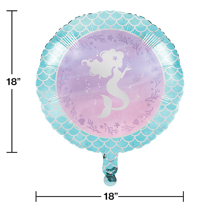 10ct Bulk Iridescent Mermaid Party Mylar Balloons