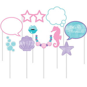 Iridescent Mermaid Party Photo Booth Props, 10 ct by Creative Converting