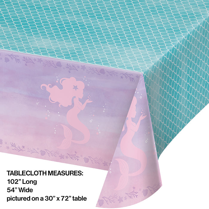 6ct Bulk Iridescent Mermaid Party Plastic Table Covers